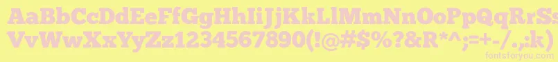 Chunk Font – Pink Fonts on Yellow Background