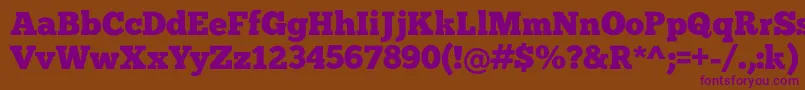 Chunk Font – Purple Fonts on Brown Background