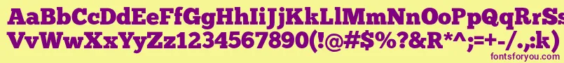 Chunk Font – Purple Fonts on Yellow Background