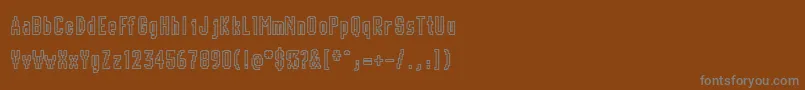 フォントChunk – 茶色の背景に灰色の文字