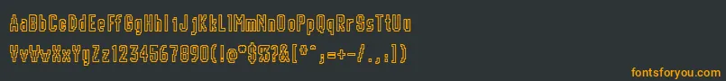 フォントChunk – 黒い背景にオレンジの文字