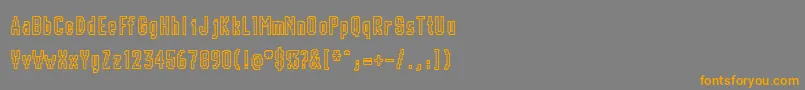 フォントChunk – オレンジの文字は灰色の背景にあります。