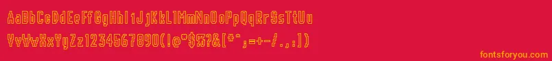 フォントChunk – 赤い背景にオレンジの文字