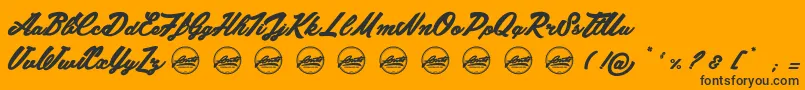 Chunks PersonalUseOnly-Schriftart – Schwarze Schriften auf orangefarbenem Hintergrund