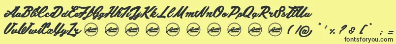 Chunks PersonalUseOnly Font – Black Fonts on Yellow Background