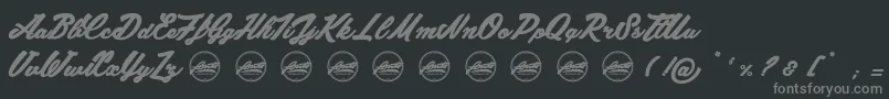 Czcionka Chunks PersonalUseOnly – szare czcionki na czarnym tle