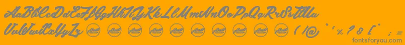 Chunks PersonalUseOnly-Schriftart – Graue Schriften auf orangefarbenem Hintergrund