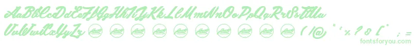 Czcionka Chunks PersonalUseOnly – zielone czcionki