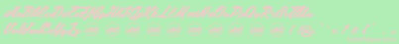 fuente Chunks PersonalUseOnly – Fuentes Rosadas Sobre Fondo Verde