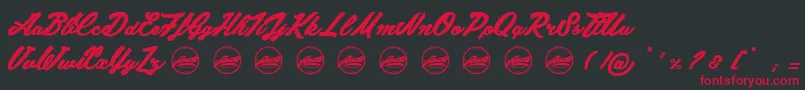 Chunks PersonalUseOnly Font – Red Fonts on Black Background