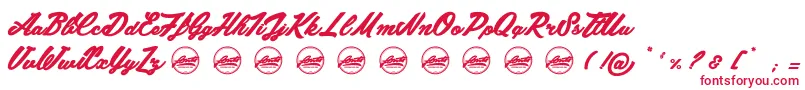 Chunks PersonalUseOnly Font – Red Fonts on White Background