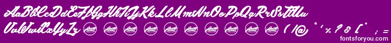 Chunks PersonalUseOnly Font – White Fonts on Purple Background