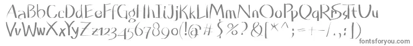 Planless-fontti – harmaat kirjasimet valkoisella taustalla