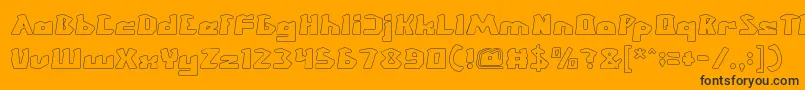 CHUNKY BAR HOLLOW Font – Black Fonts on Orange Background