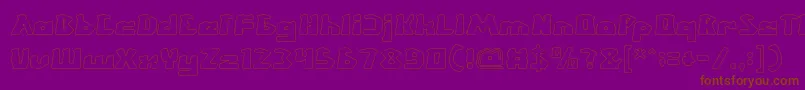 CHUNKY BAR HOLLOW-Schriftart – Braune Schriften auf violettem Hintergrund