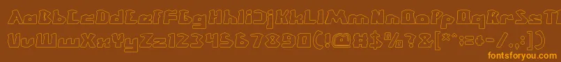 CHUNKY BAR HOLLOW Font – Orange Fonts on Brown Background