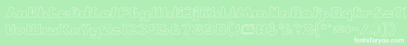 CHUNKY BAR HOLLOW Font – White Fonts on Green Background