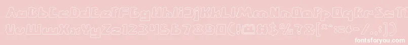 CHUNKY BAR HOLLOW Font – White Fonts on Pink Background