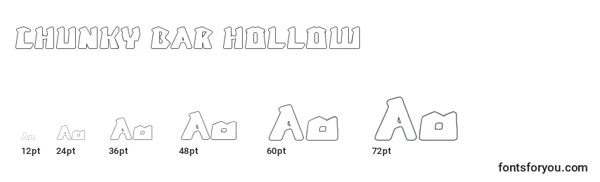 CHUNKY BAR HOLLOW Font Sizes