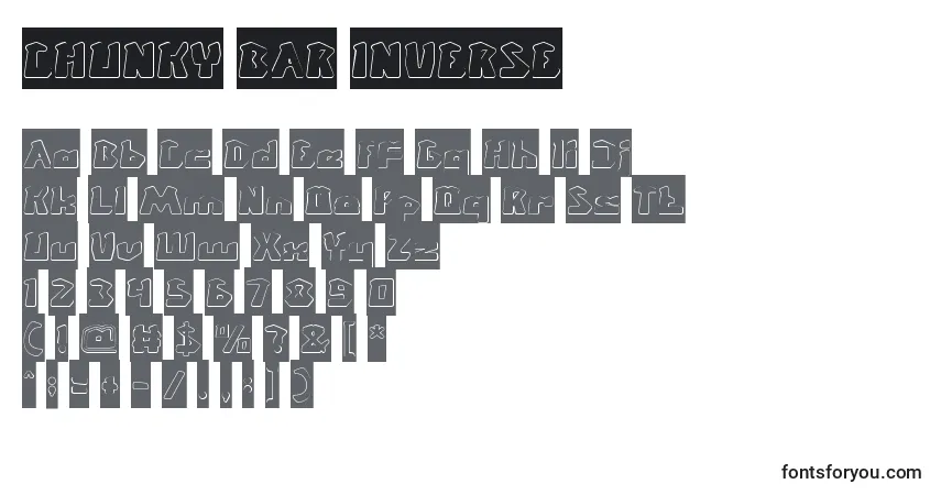 CHUNKY BAR INVERSE Font – alphabet, numbers, special characters