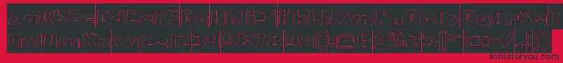 フォントCHUNKY BAR INVERSE – 赤い背景に黒い文字