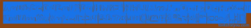 CHUNKY BAR INVERSE Font – Blue Fonts on Brown Background
