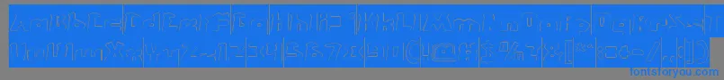 CHUNKY BAR INVERSE Font – Blue Fonts on Gray Background
