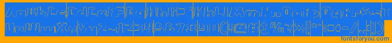 CHUNKY BAR INVERSE Font – Blue Fonts on Orange Background