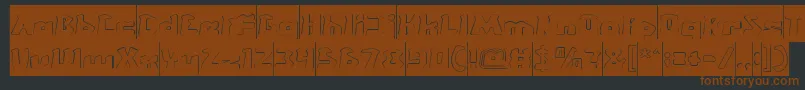 CHUNKY BAR INVERSE Font – Brown Fonts on Black Background