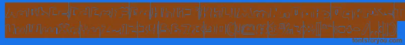 CHUNKY BAR INVERSE Font – Brown Fonts on Blue Background