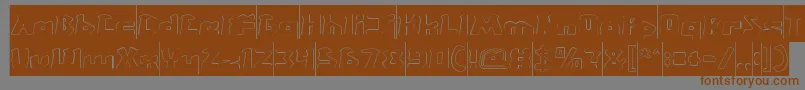 CHUNKY BAR INVERSE Font – Brown Fonts on Gray Background