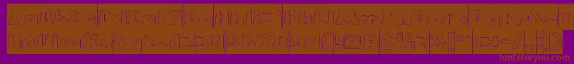 CHUNKY BAR INVERSE Font – Brown Fonts on Purple Background