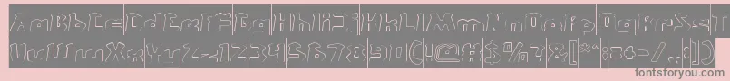 CHUNKY BAR INVERSE Font – Gray Fonts on Pink Background