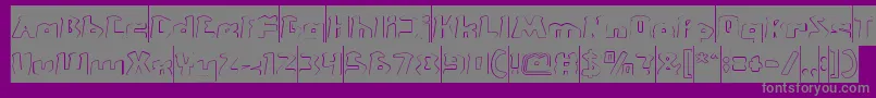 CHUNKY BAR INVERSE Font – Gray Fonts on Purple Background