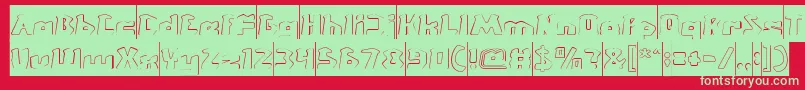 Шрифт CHUNKY BAR INVERSE – зелёные шрифты на красном фоне