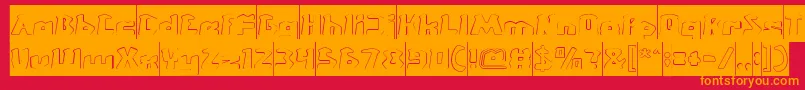 CHUNKY BAR INVERSE Font – Orange Fonts on Red Background