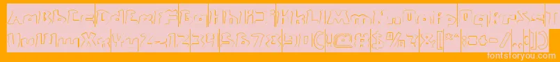 CHUNKY BAR INVERSE Font – Pink Fonts on Orange Background