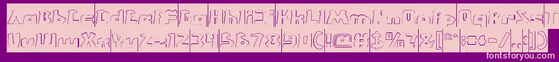 CHUNKY BAR INVERSE Font – Pink Fonts on Purple Background
