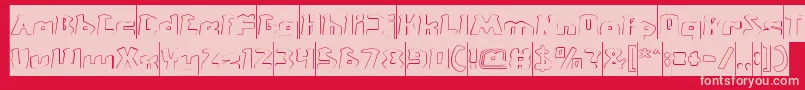 CHUNKY BAR INVERSE-Schriftart – Rosa Schriften auf rotem Hintergrund