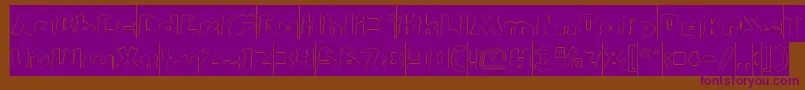 CHUNKY BAR INVERSE Font – Purple Fonts on Brown Background