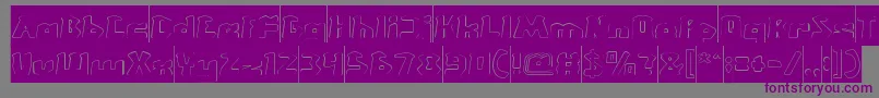 CHUNKY BAR INVERSE Font – Purple Fonts on Gray Background