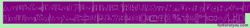 CHUNKY BAR INVERSE Font – Purple Fonts on Green Background