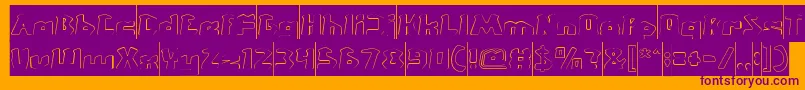 CHUNKY BAR INVERSE Font – Purple Fonts on Orange Background