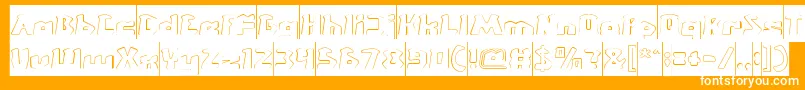 CHUNKY BAR INVERSE Font – White Fonts on Orange Background