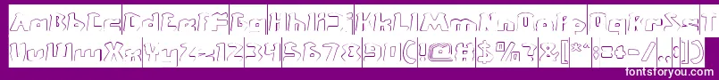 CHUNKY BAR INVERSE Font – White Fonts on Purple Background