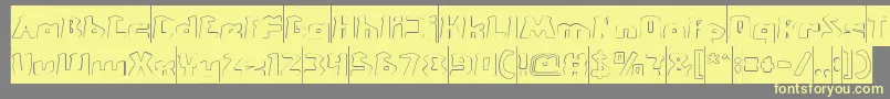 CHUNKY BAR INVERSE Font – Yellow Fonts on Gray Background