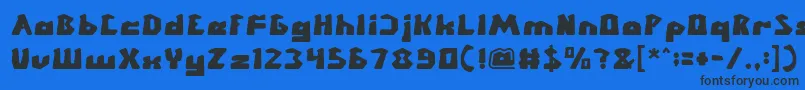 CHUNKY BAR Font – Black Fonts on Blue Background