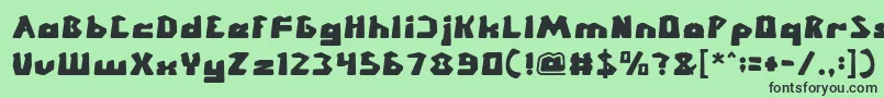 フォントCHUNKY BAR – 緑の背景に黒い文字