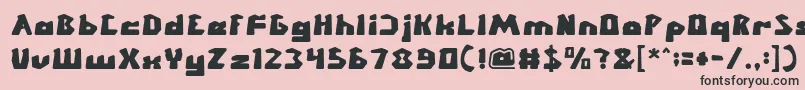 CHUNKY BAR Font – Black Fonts on Pink Background