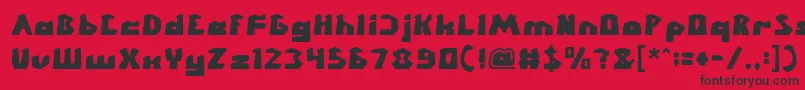 CHUNKY BAR Font – Black Fonts on Red Background